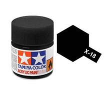 X-18 Gloss Acrylic Paint Semi Gloss Black