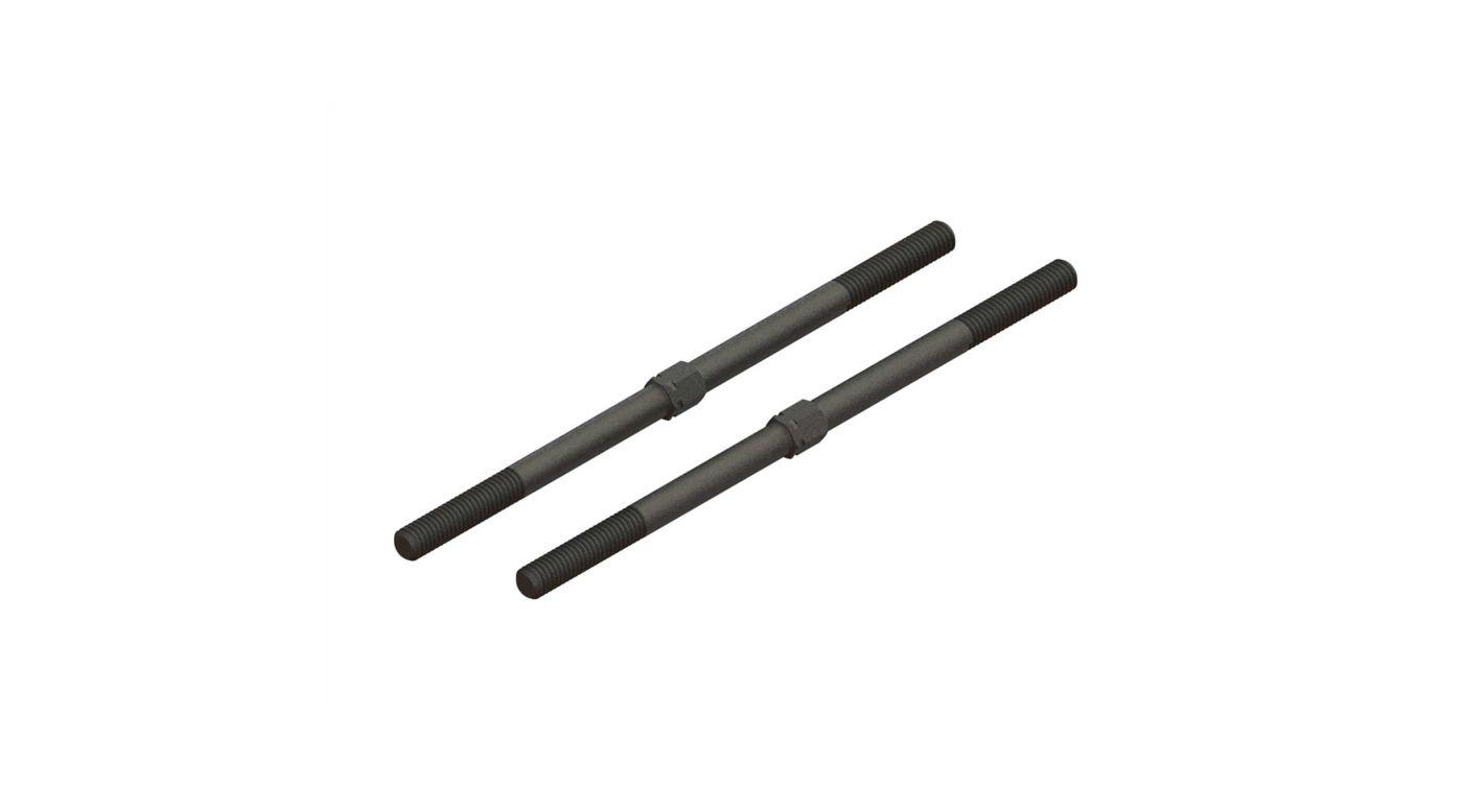 Steel Turnbuckle M6x130mm (Black) (2)
