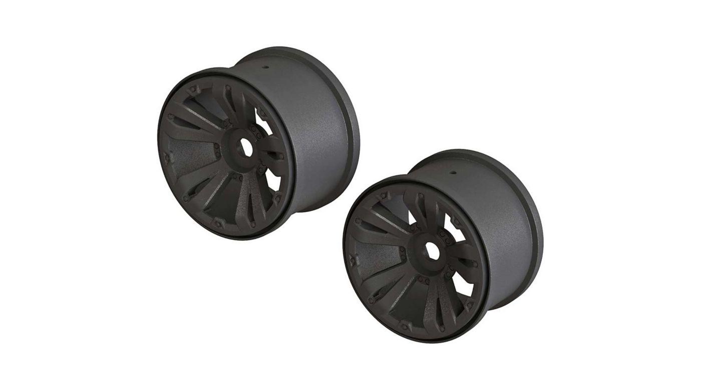 MT 3.8 Wheel 17mm Hex Black (2) 4S Kraton