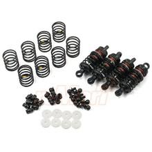 ALUMINUM BIG BORE GO 50MM DAMPER SET 4PCS FOR 1/10 RC TOURING CAR BLACK