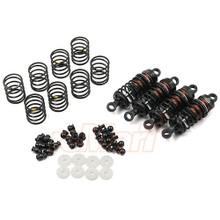 ALUMINUM BIG BORE GO 55MM DAMPER SET 4PCS FOR 1/10 RC TOURING CAR BLACK