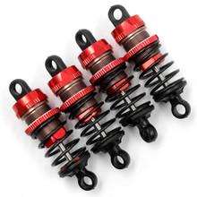 ALUMINUM BIG BORE GO 55MM DAMPER SET 4PCS FOR 1/10 RC TOURING CAR RED