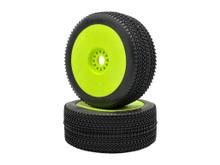 Havana 1/8 Buggy Tires Pre-Glued on Yellow Rims (Super Soft)