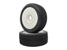 Havana 1/8 Buggy Tires Pre-Glued on White Rims (Soft)