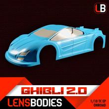 Ghibli 2.0 1/10 Onroad 190mm Body Shell (Ultra Light Weight)