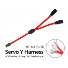 6'' 150mm Servo Y cable / Harness Rcomg/JR/Futaba Style  Red color