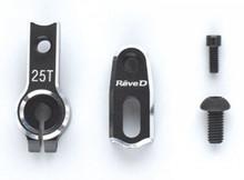 ALUMINUM ADJUSTABLE 25T SE PROCESSING SERVO HORN SET BLACK