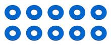 7.8x0.5mm Aluminum Bulkhead Washer (Blue) (10)