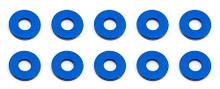 7.8x1.0mm Aluminum Bulkhead Ball Stud Washer (Blue) (10)