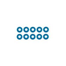 6.0x2.5x1.0mm Washers (Blue) (10)