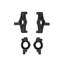RC10 4WD Steering and Caster Blocks (Black)