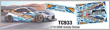 1/10 GR86 Greddy Sticker, A4