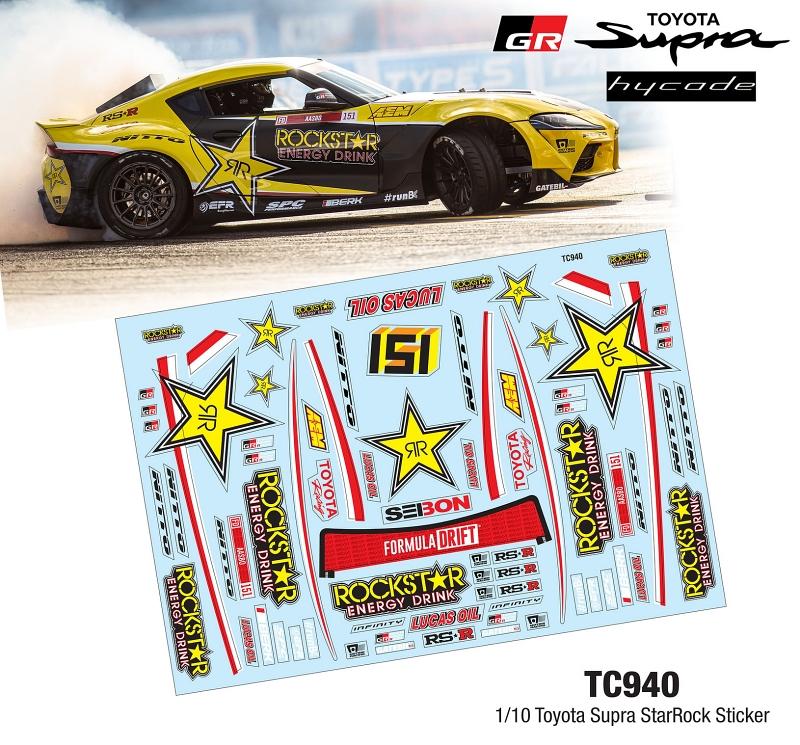 1/10 TOYOTA SUPRA STARROCK STICKER (A4)