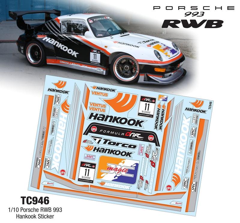 1/10 PORSCHE RWB 993 HANKOOK STICKER (A4)