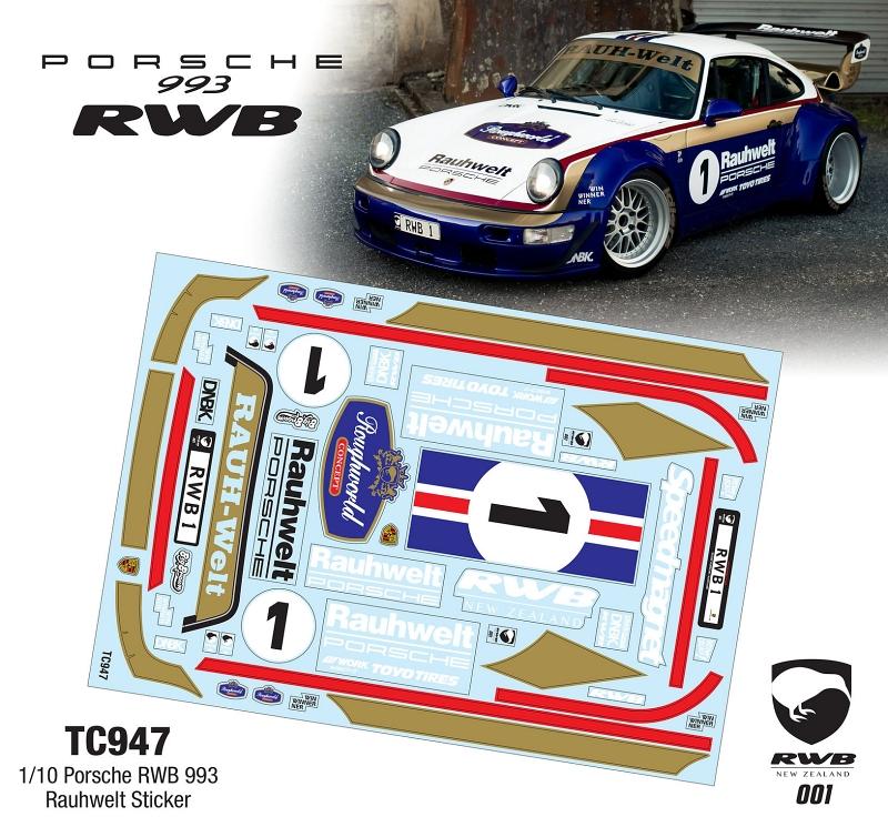 1/10 PORSCHE RWB 993 RAUHWELT STICKER (A4)