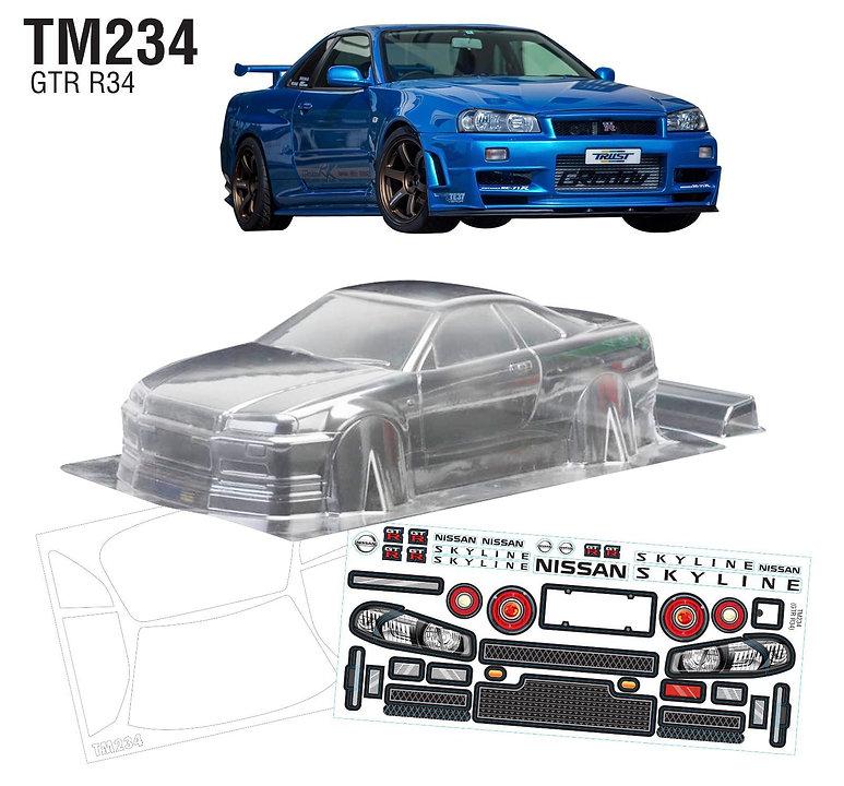 1/10 Mini Nissan R34 GTR, WB 210mm, Width 265mm