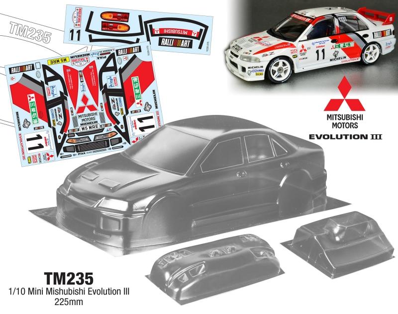 1/10 Mini Mitsubishi Lancer Evolution III, 225mm