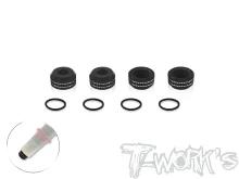 Black Aluminium Shock Body Seal Caps ( Team Associated RC8 B3 / B4 / T3 / T4 Series ) (4)