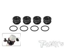 1/8 Off Road 16mm Shock Spring Long Adjuster +11mm - 4pcs ( BLACK )