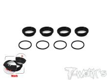 1/8 Off Road Shock Spring Adjuster 16mm – 4pcs ( BLACK )