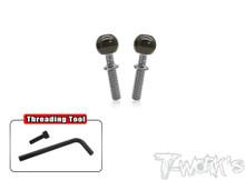 Alum. Pillow Ball With Anti-Clockwise Titanium Shaft (Team Associated RC8 B3/B3.2/B4) 2pcs