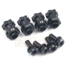 Aluminum Hex Adaptor 15mm Offset For 12mm Hex Wheels Black