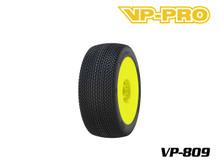 809 Blade Evo V2 1/8 Buggy Tires PRE-GLUED on Yellow Rims - M4 Compound (2)