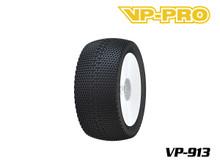 Gripz Evo 1/8 Offroad Truggy Tires Pre-Glued on White Rims - M3 Soft (2)