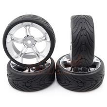 SPEC T MS WHEEL OFFSET 3 SILVER W/TIRE 4PCS