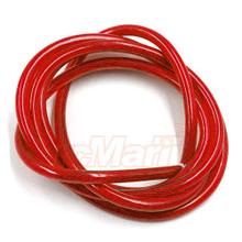 12AWG Transparent Wire 1m Red
