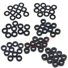Aluminum M3 Flat Washer 0.25 / 0.5 / 1 / 1.5 / 2 / 2.5 / 3mm 10pcs Set Black