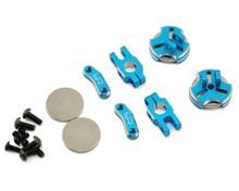 Aluminium CNC Magnetic Invisible Body Mounting System 2pcs Blue