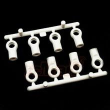 M3 PLASTIC BALL END 4.8X10MM 8PCS WHITE