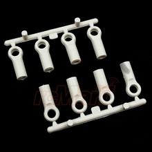 M3 PLASTIC BALL END 4.8X15MM 8PCS WHITE