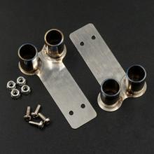 1/10 SCALE ACCESSORY STAINLESS STEEL DUAL MUFFLER EXHAUST PIPE 2PCS