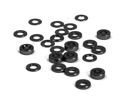 3mm Shim, 24 pc, 6ea .25mm, .5mm, 1mm, 2mm Black