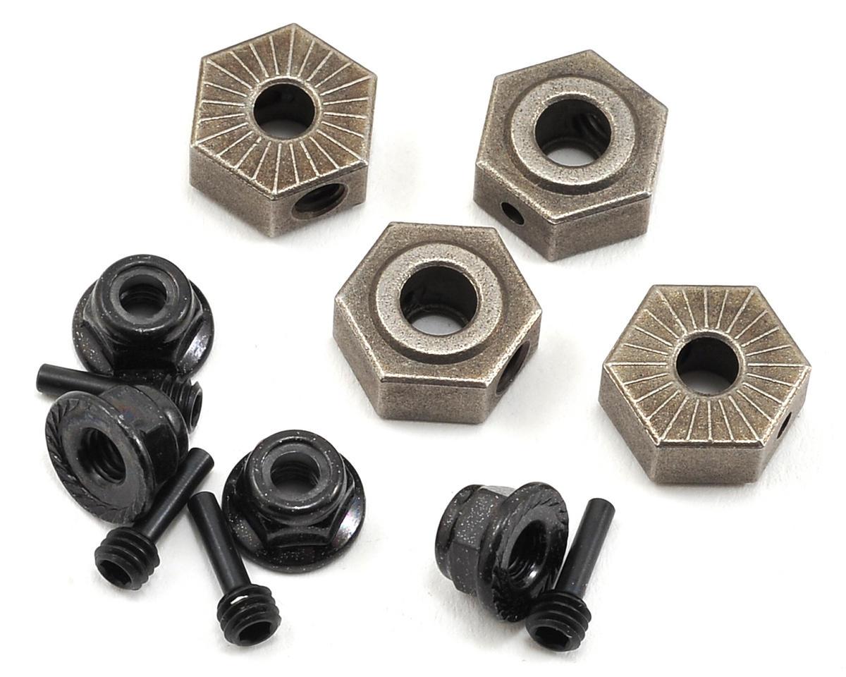 Wheel Hex, Pins and Serrated Lock Nut: ASN (4)